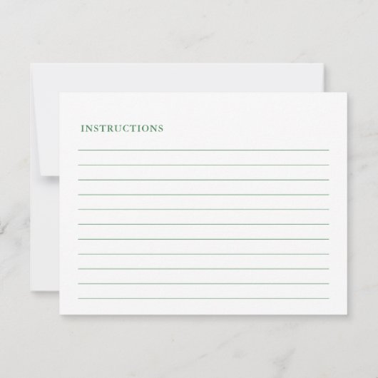 Shamrock St Patricks Day Vrijgezellenfeest Recipe  Kaart (Achterkant)