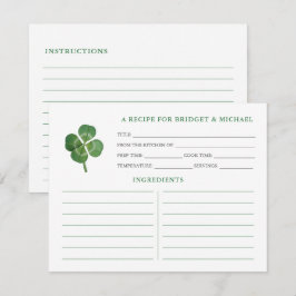 Shamrock St Patricks Day Vrijgezellenfeest Recipe  Kaart