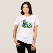 Shamrock St. Patrick's Day Vrouw Tri-Blend Shirt (Voorkant volledig)
