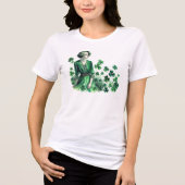 Shamrock St. Patrick's Day Vrouw Tri-Blend Shirt (Voorkant)