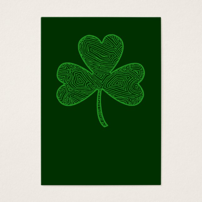 Shamrock St. Patrick's Day Wallet Kaarten Visitekaartjes (Voorkant)