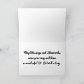 Shamrock St. Patrick's Day Wenskaart Kaart (Binnen)