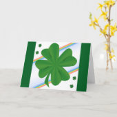 Shamrock St. Patrick's Day Wenskaart Kaart (Gele Bloem)