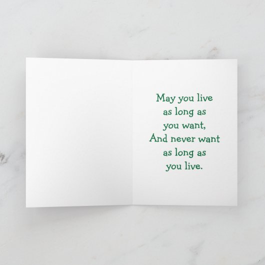 Shamrock St. Patrick's Day Wenskaart Kaart (Binnen)