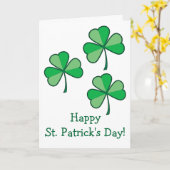 Shamrock St. Patrick's Day Wenskaart Kaart (Gele Bloem)