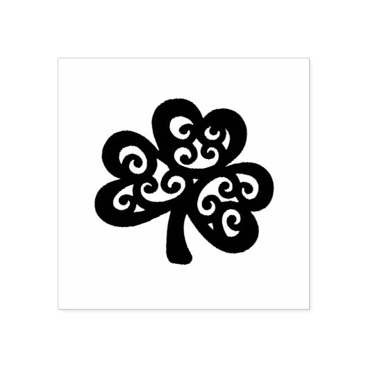 Shamrock St. Patrick's Day Wood Block Rubberstempel (Afrduk)