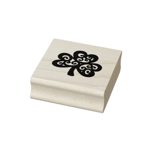 Shamrock St. Patrick's Day Wood Block Rubberstempel (Stempel)