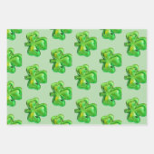 Shamrock St Patrick's Day Wrapping Paper Sheets (Voorkant 2)