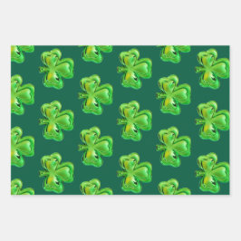 Shamrock St Patrick's Day Wrapping Paper Sheets