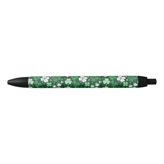 Shamrock St. Patrick's Day Zwarte Inkt Pen (Voorkant)