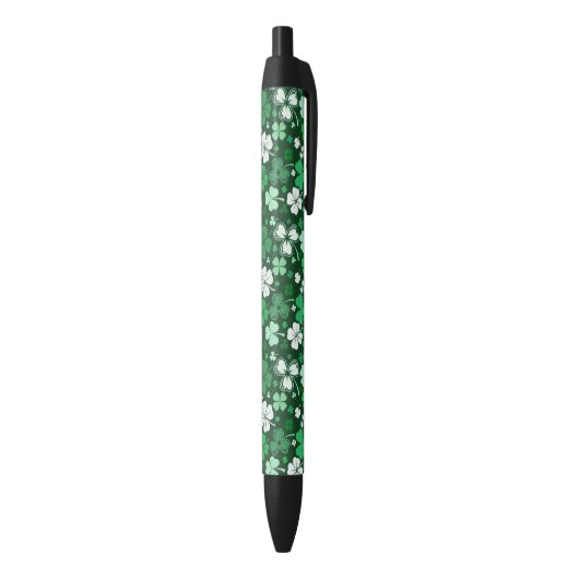 Shamrock St. Patrick's Day Zwarte Inkt Pen (Achterkant (Verticaal))