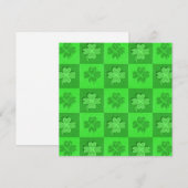 Shamrock St Patrick's Designer Square Note-Kaart Feestdagenkaart (Voorkant / Achterkant)