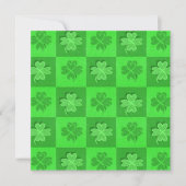 Shamrock St Patrick's Designer Square Note-Kaart Feestdagenkaart (Voorkant)