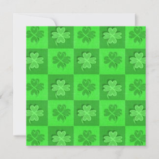 Shamrock St Patrick's Designer Square Note-Kaart Feestdagenkaart