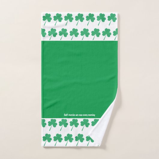 SHAMROCK St Patrick's Gepersonaliseerde Schrift GR Bad Handdoek (Handdoek)