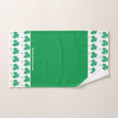 SHAMROCK St Patrick's Gepersonaliseerde Schrift GR Bad Handdoek (Handdoek)