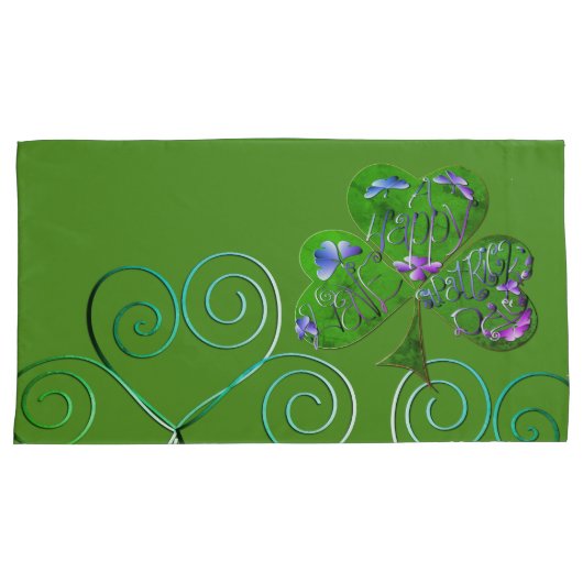 Shamrock St. Patrick's Kussensloop (Voorkant-Rechts)