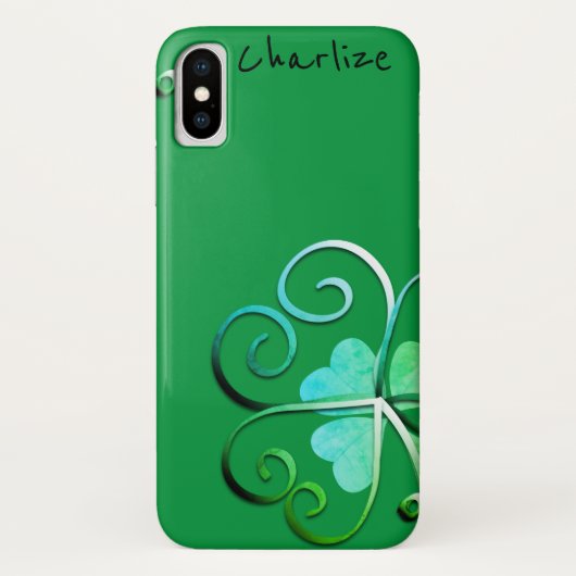 Shamrock St. Patrick's W/Name Case-Mate iPhone Case (Achterkant)