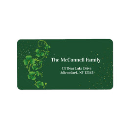 Shamrock St. Patty's Day St. Patrick's personalise Etiket