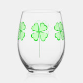 Shamrock Stemless wijnglas Wijnglas Zonder Voet (Voorkant)