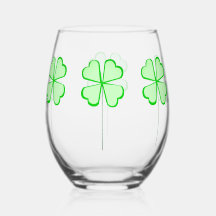 Shamrock Stemless wijnglas