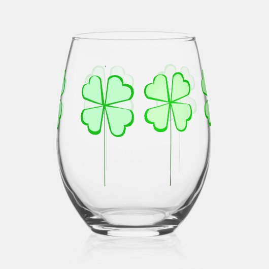 Shamrock Stemless wijnglas Wijnglas Zonder Voet (Rechts)