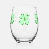Shamrock Stemless wijnglas Zonder Voet (Achterkant)