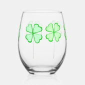 Shamrock Stemless wijnglas Zonder Voet (Rechts)