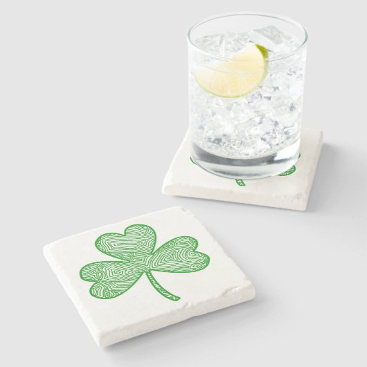 Shamrock Stenen Onderzetter (Zijkant)