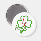 SHAMROCK STETHOSCOPE MET HEARTBEAT MAGNEET (Voorkant / Achterkant)