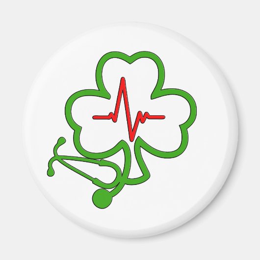 SHAMROCK STETHOSCOPE MET HEARTBEAT MAGNEET (Voorkant)