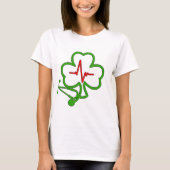 SHAMROCK STETHOSCOPE MET HEARTBEAT T-SHIRT (Voorkant)