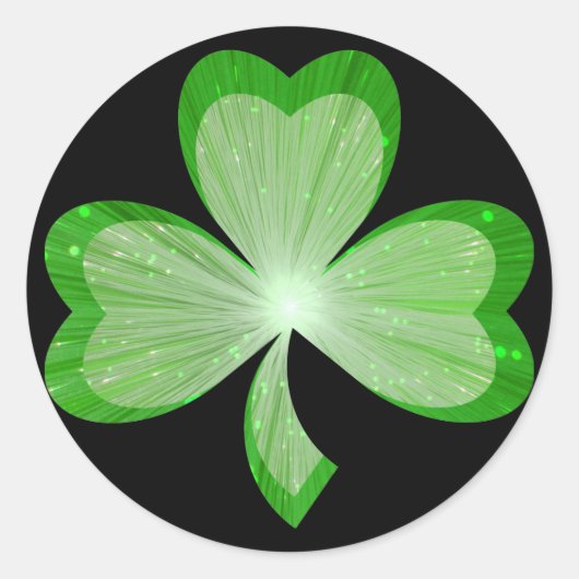 Shamrock sticker in zwart (Voorkant)