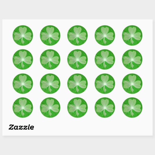 Shamrock sticker rond (Vel)