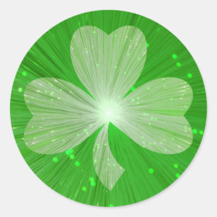 Shamrock sticker rond
