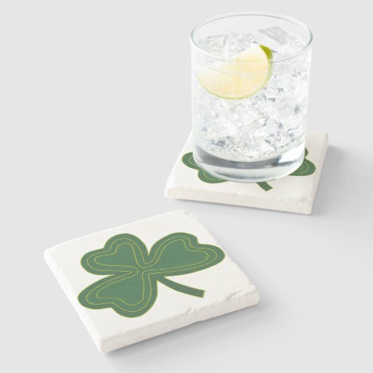 Shamrock Stone Onderzetter (Zijkant)