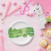 Shamrock Stripes Papieren Bordje (Feest)