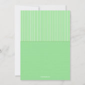 Shamrock Stripes St. Patrick's Day Invitation Kaart (Achterkant)