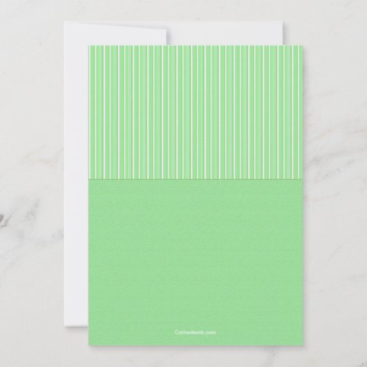 Shamrock Stripes St. Patrick's Day Invitation Kaart (Achterkant)