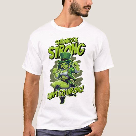 Shamrock Strong kan niet verkeerd gaan Emerald Orc T-shirt (Voorkant)