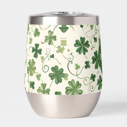 Shamrock Swirl Patroon Monogram (Voorkant)