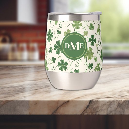 Shamrock Swirl Patroon Monogram