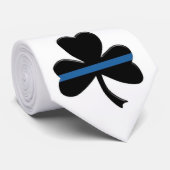 Shamrock Thin Blue Line Stropdas (Opgerold)