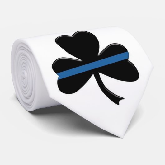 Shamrock Thin Blue Line Stropdas (Opgerold)