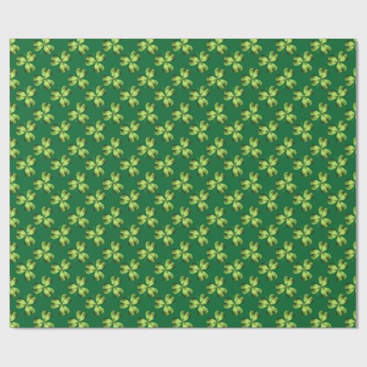 Shamrock Three Leaf Clover Graphic Cadeaupapier (Vlak)
