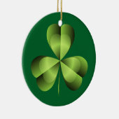 Shamrock Three Leaf Clover Graphic Keramisch Ornament (Rechts)