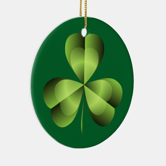 Shamrock Three Leaf Clover Graphic Keramisch Ornament (Rechts)