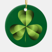 Shamrock Three Leaf Clover Graphic Keramisch Ornament (Voorkant)