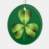 Shamrock Three Leaf Clover Graphic Keramisch Ornament (Links)