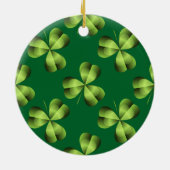 Shamrock Three Leaf Clover Graphic Keramisch Ornament (Achterkant)